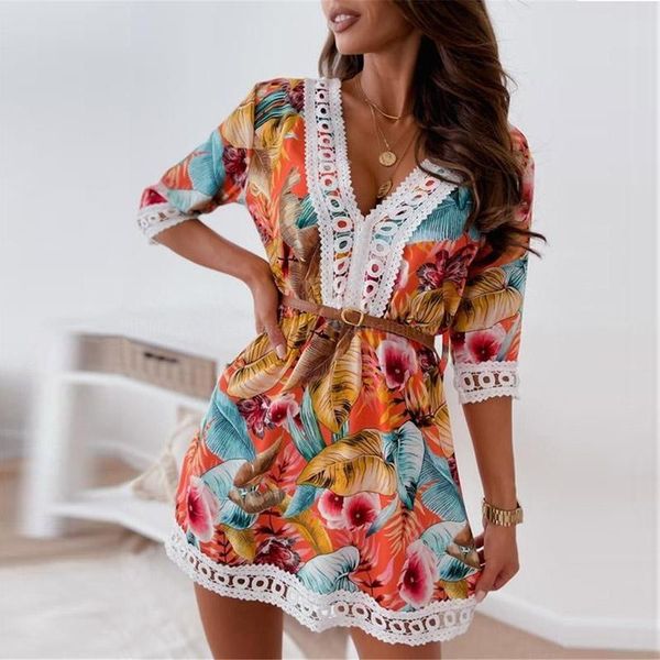 casual dresses 2021 summer style printed bohemian dress v-neck lace sleeve high waist ladies seaside beach, Black;gray
casual dresses 2021 summer style printed bohemian dress v-neck lace sleeve high waist ladies seaside beach, Black;gray