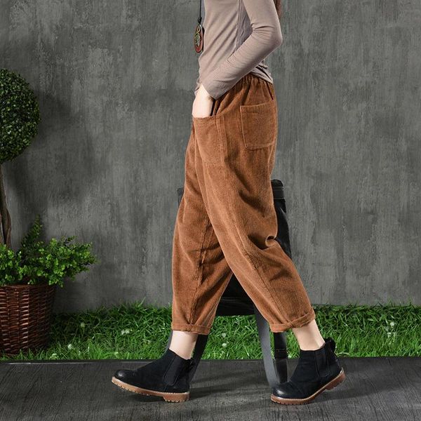 women's pants & capris pure color elastic waist corduroy radish easy leisure nine minutes pant girl haroun long woman, Black;white
women's pants & capris pure color elastic waist corduroy radish easy leisure nine minutes pant girl haroun long woman, Black;white