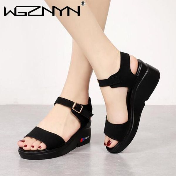 dress shoes 2021 fashion style casual female woman summer wedge comfortable sandals ladies flat wedges, Black 
dress shoes 2021 fashion style casual female woman summer wedge comfortable sandals ladies flat wedges, Black