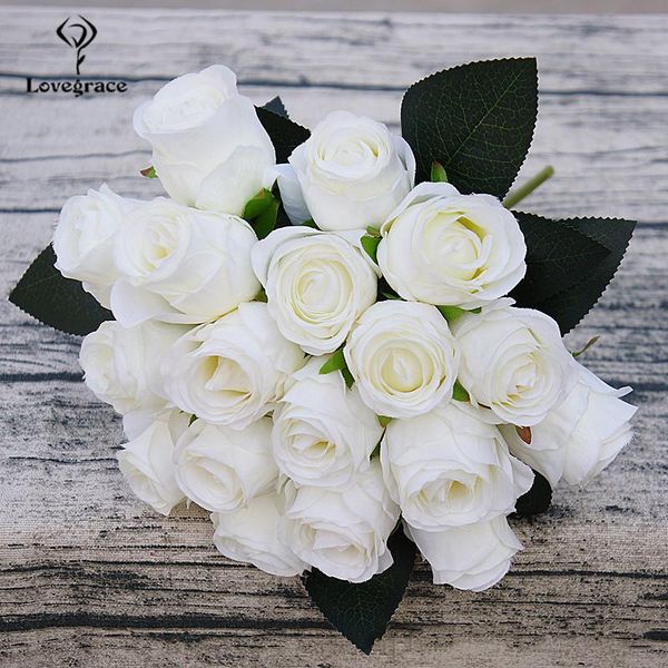 wedding flowers 18 heads roses artificial bridal bouquet silk small rose head fake for home table decor faux flower
wedding flowers 18 heads roses artificial bridal bouquet silk small rose head fake for home table decor faux flower
