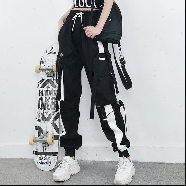 elastic waist loose streetwear cargo women pant fashion ankle length jogging trousers ladies casual, Black;white
elastic waist loose streetwear cargo women pant fashion ankle length jogging trousers ladies casual, Black;white
