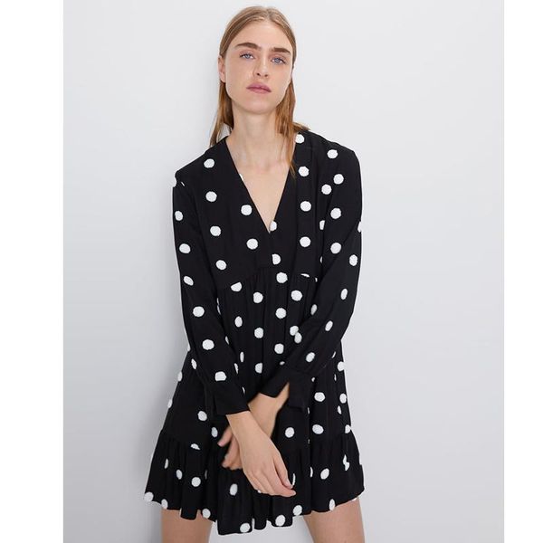 casual dresses cfk women minidress v-neck dot embroidery printed long sleeve cotton dress 2021 autumn black loose chic, Black;gray
casual dresses cfk women minidress v-neck dot embroidery printed long sleeve cotton dress 2021 autumn black loose chic, Black;gray