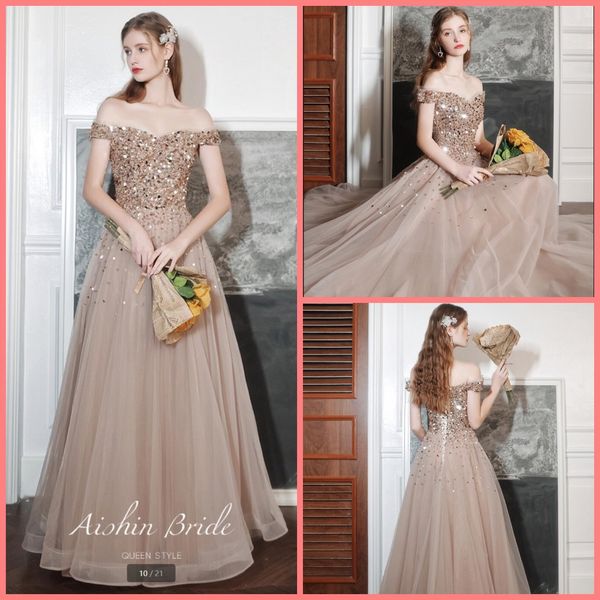vestido de festa 2021 champagne tulle prom dresses a line heavily beading sparkly off the shoulder prom dress v neck long party dresses 2021, Black
vestido de festa 2021 champagne tulle prom dresses a line heavily beading sparkly off the shoulder prom dress v neck long party dresses 2021, Black