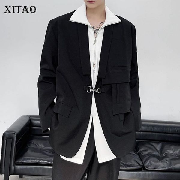 xitao casual patchwork blazers women metal fashion new style notched collar long sleeve pocket personality elegant coat zy5068, White;black
xitao casual patchwork blazers women metal fashion new style notched collar long sleeve pocket personality elegant coat zy5068, White;black