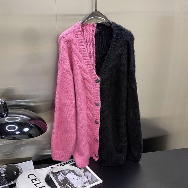 sweater knit minority designer 21aw early autumn v-neck wool color matching ted cardigan pink and black stitching, White;black
sweater knit minority designer 21aw early autumn v-neck wool color matching ted cardigan pink and black stitching, White;black