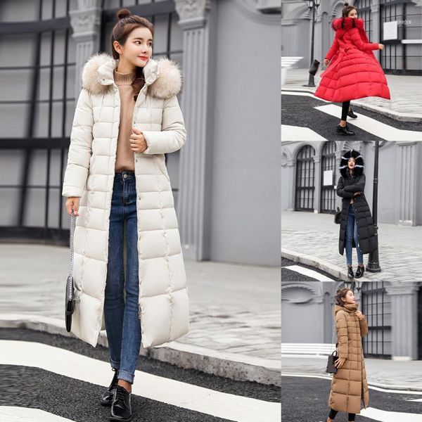 women's down & parkas winter jacket big fur thick slim long coat fashion zipper hooded female outerwear dropship 11011, Black
women's down & parkas winter jacket big fur thick slim long coat fashion zipper hooded female outerwear dropship 11011, Black