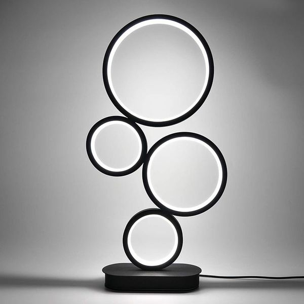4-circle dimmable led table lamp modern round lamp unique design contemporary lighting adjustable light, black, us plug
4-circle dimmable led table lamp modern round lamp unique design contemporary lighting adjustable light, black, us plug