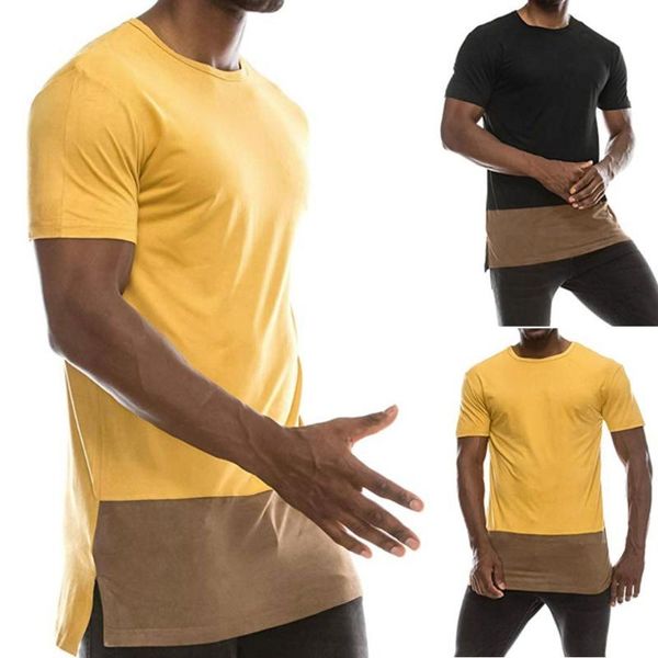 men's t-shirts summer mens hipster hip hop solid patchwork hemline split side t-shirt muscle standard thickness, White;black
men's t-shirts summer mens hipster hip hop solid patchwork hemline split side t-shirt muscle standard thickness, White;black
