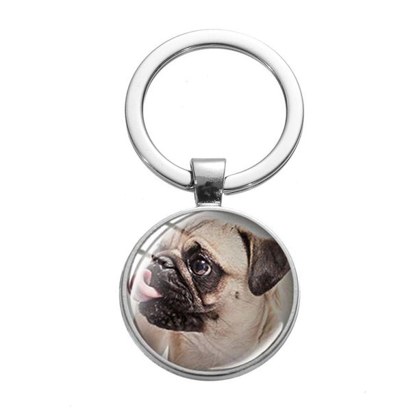 super lovely pug dog alloy keychain glass cabochon pendant pet puppy pictures trendy animal key ring trinket, Silver
super lovely pug dog alloy keychain glass cabochon pendant pet puppy pictures trendy animal key ring trinket, Silver