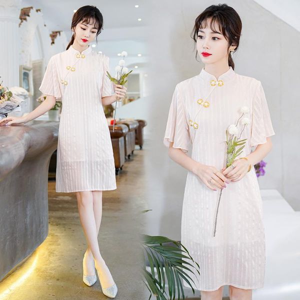 ethnic clothing 2021 -4xl chiffon vintage short sleeve summer modern cheongsam dresses chinese traditional qipao casual party women midi dr, Red
ethnic clothing 2021 -4xl chiffon vintage short sleeve summer modern cheongsam dresses chinese traditional qipao casual party women midi dr, Red