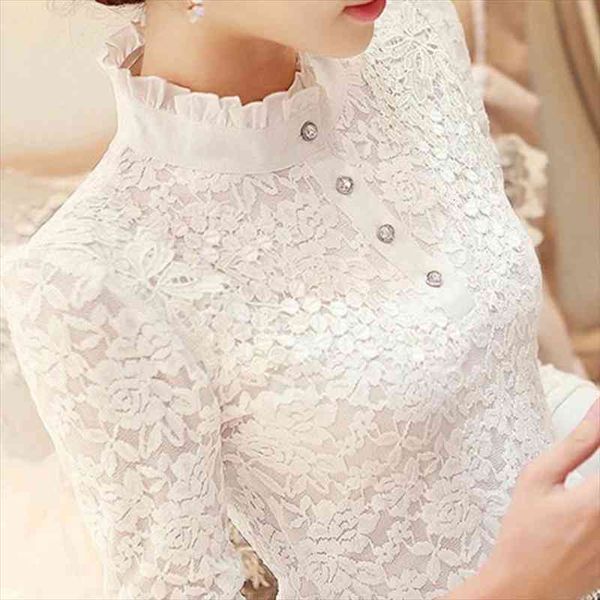 ruffles lace women blouse and shirts pearl long-sleeved slim office lady elegant white shirts outwear
ruffles lace women blouse and shirts pearl long-sleeved slim office lady elegant white shirts outwear