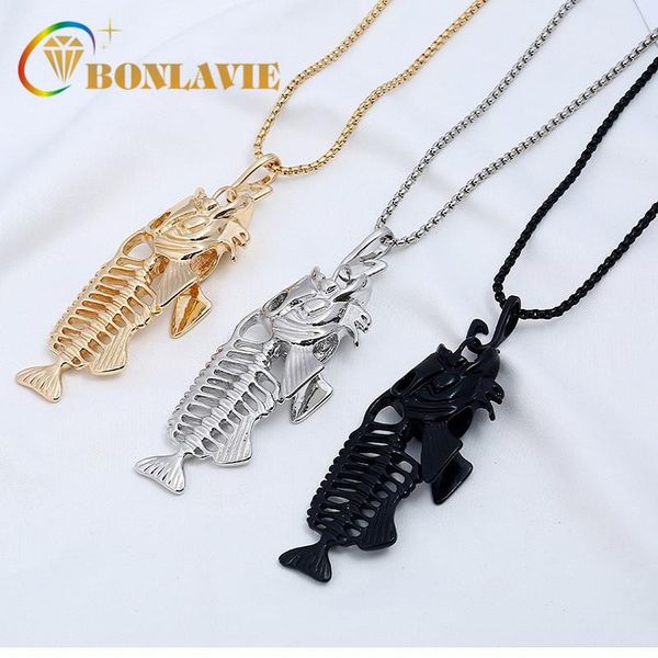 pendant necklaces bonlavie fashion fishbone necklace gold color hiphop/rock men jewelry, Silver
pendant necklaces bonlavie fashion fishbone necklace gold color hiphop/rock men jewelry, Silver