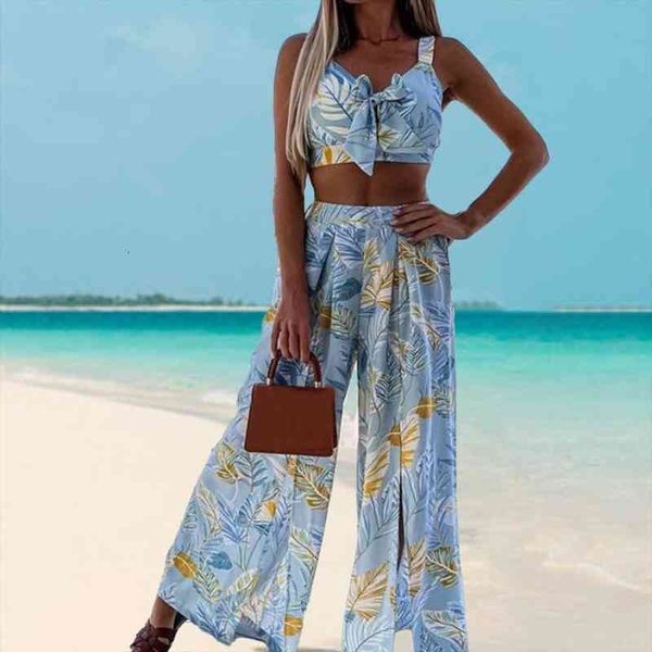 print boho 2 piece women pant suits summer spaghetti strap crop female split wide leg set vacation suit, Black;white
print boho 2 piece women pant suits summer spaghetti strap crop female split wide leg set vacation suit, Black;white