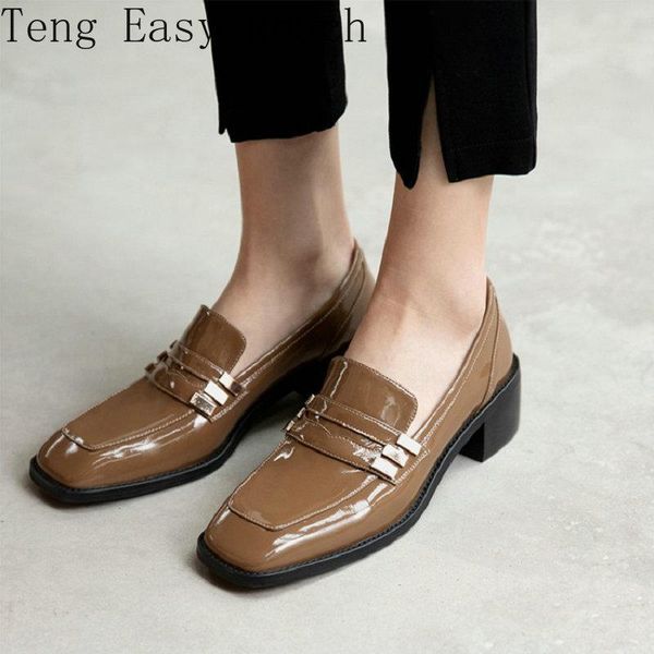 dress shoes 2021 genuine natural leather square toe chunky med heels netural slip-on womans loafers luxury womens pumps, Black
dress shoes 2021 genuine natural leather square toe chunky med heels netural slip-on womans loafers luxury womens pumps, Black