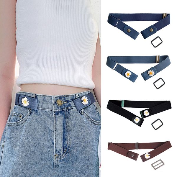 female belt blue elastic belt without buckle for women/men flowers adjustable stretch band jeans accessories ceinture femme, Black;brown
female belt blue elastic belt without buckle for women/men flowers adjustable stretch band jeans accessories ceinture femme, Black;brown