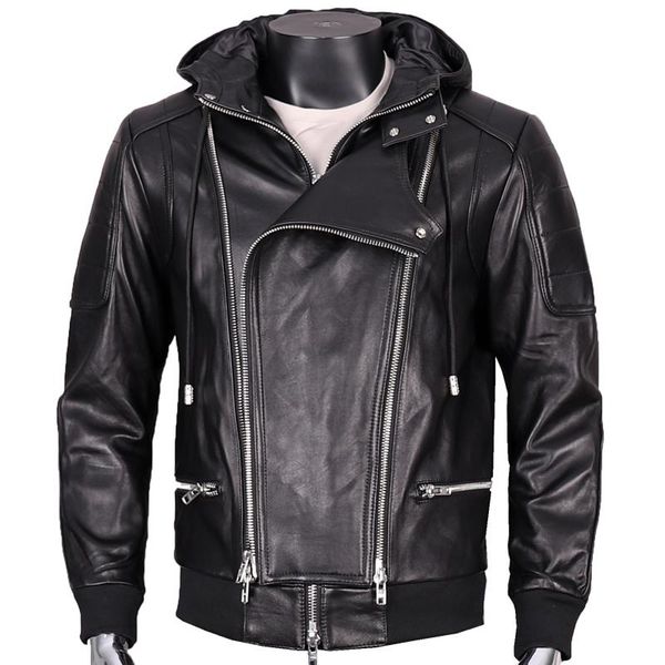men's leather & faux 2021 black motorcycle style genuine jacket men plus size 4xl real natural sheepskin spring short hood biker's
men's leather & faux 2021 black motorcycle style genuine jacket men plus size 4xl real natural sheepskin spring short hood biker's