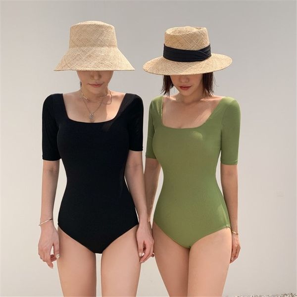 japanese belly korean covered new and thin conservative open back one piece swimsuits women's spring, White;black
japanese belly korean covered new and thin conservative open back one piece swimsuits women's spring, White;black