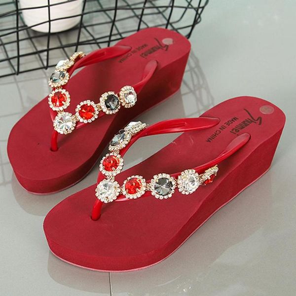 slippers women flip flops summer casual fashion sweet beach sandals wedges cryatal chunky platform non-slip, Black
slippers women flip flops summer casual fashion sweet beach sandals wedges cryatal chunky platform non-slip, Black
