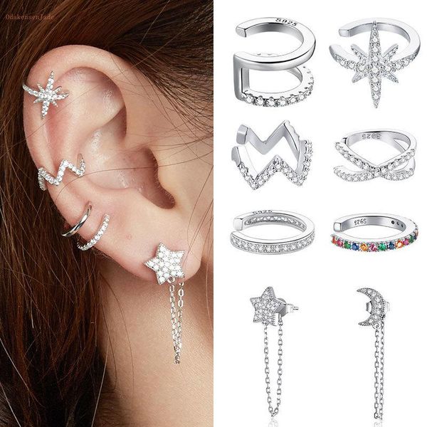 hoop & huggie mono-earring 925 sterling silver clip girls earrings for women cz ear stud circle wedding party jewelry, Golden;silver
hoop & huggie mono-earring 925 sterling silver clip girls earrings for women cz ear stud circle wedding party jewelry, Golden;silver