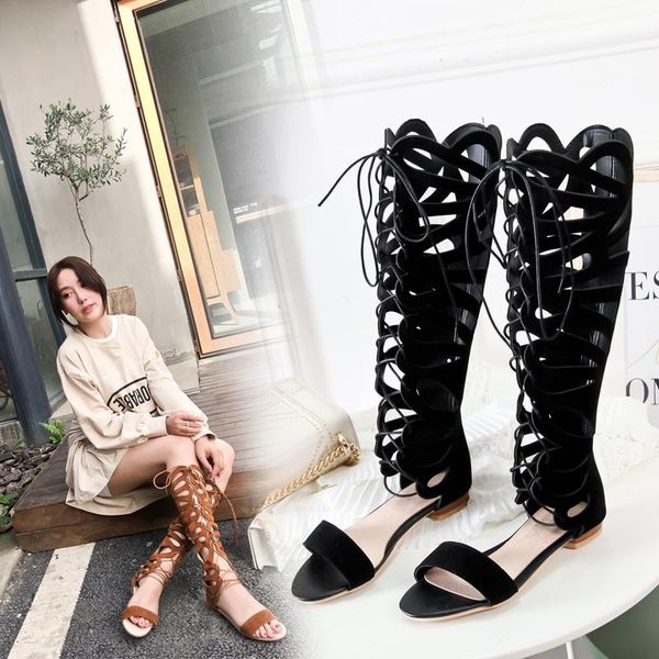sandals summer women shoes 2021 cover heel flat fashion open toe knee-length zapatos de mujer big size 34-48, Black
sandals summer women shoes 2021 cover heel flat fashion open toe knee-length zapatos de mujer big size 34-48, Black