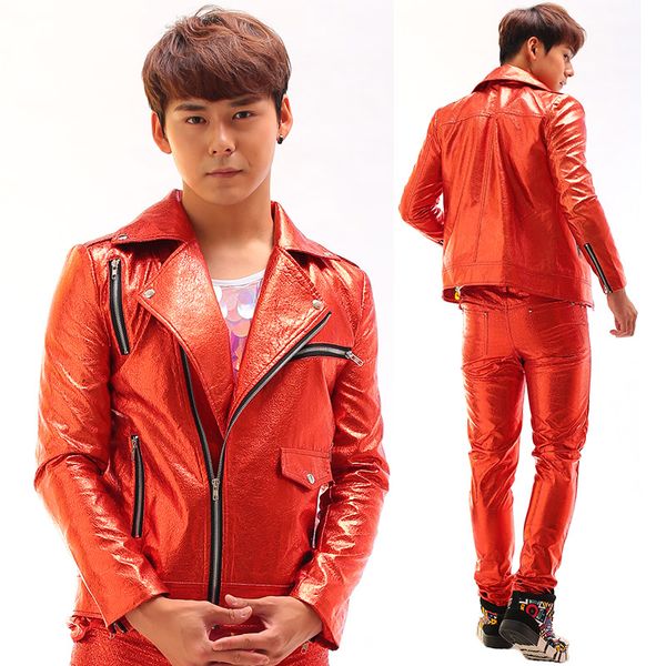 male costumes dj hip-hop rivet pu leather male jacket leather pants outerwear blazer for singer dancer performance nightclub bar, Black;red
male costumes dj hip-hop rivet pu leather male jacket leather pants outerwear blazer for singer dancer performance nightclub bar, Black;red