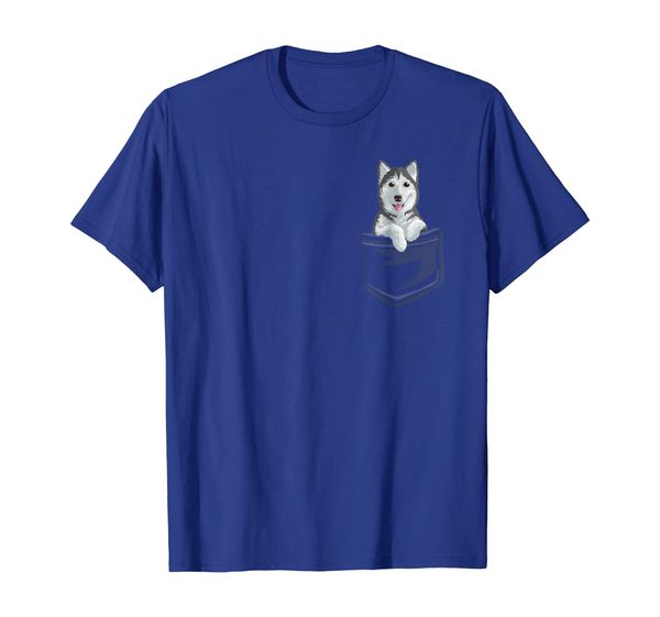Cute Siberian Husky In your Pocket T-Shirt Puppy Gift Shirt, Mainly pictures