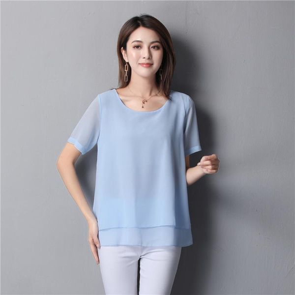 women's blouses & shirts banerdanni arrival women chiffon shirt 2021 summer casual short sleeve blouse loose o-neck female plus size 5, White
women's blouses & shirts banerdanni arrival women chiffon shirt 2021 summer casual short sleeve blouse loose o-neck female plus size 5, White