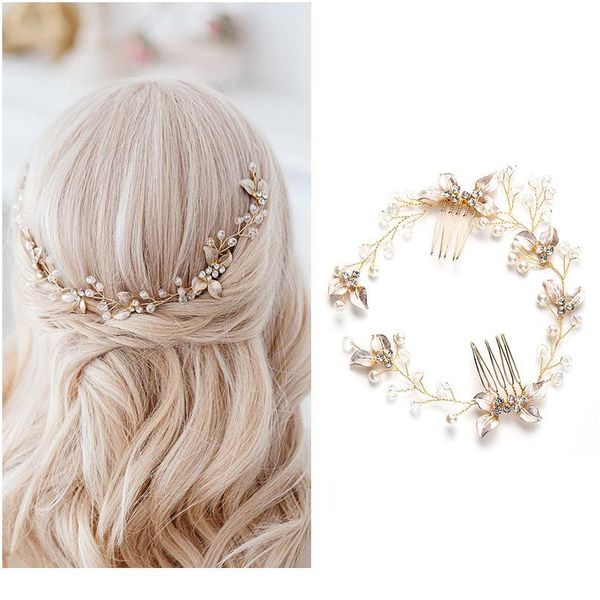 pearl leaf comb headband hair accessories for women tiara headband wedding accessories headband on qylndi, Silver
pearl leaf comb headband hair accessories for women tiara headband wedding accessories headband on qylndi, Silver