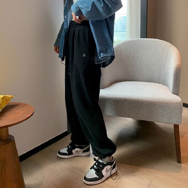 2021 new 3 colors korean style smile embroidery wide leg trouser female casual high elastic waist thick long pants womens (f4151) eoua, Black;white
2021 new 3 colors korean style smile embroidery wide leg trouser female casual high elastic waist thick long pants womens (f4151) eoua, Black;white