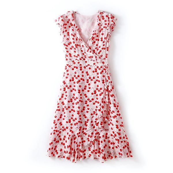 spring and summer women's new fashion v-neck ruffled waist slimming silk printed a-line dress 210303, Black;gray
spring and summer women's new fashion v-neck ruffled waist slimming silk printed a-line dress 210303, Black;gray
