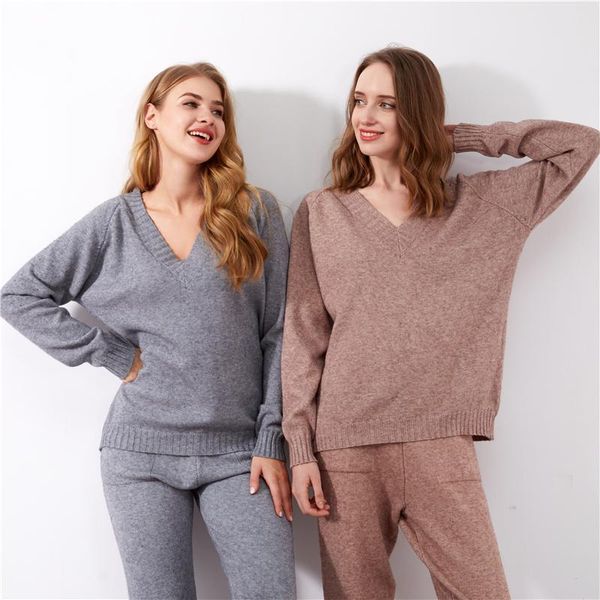 women's two piece pants autumn winter knitted suit women v-neck pullover sweater +long warm casual pieces set 2021 european, White
women's two piece pants autumn winter knitted suit women v-neck pullover sweater +long warm casual pieces set 2021 european, White