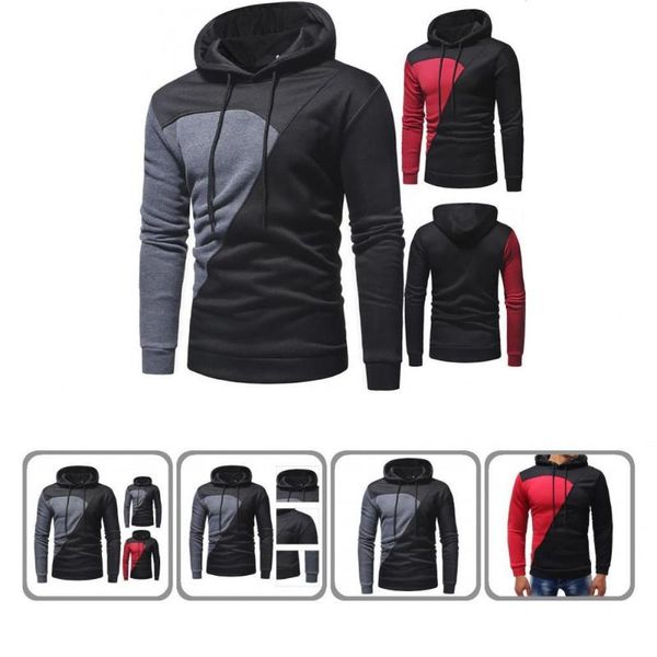 men's sweaters pullover sweatshirt slim fit trendy wear resistant patchwork hooded male, White;black
men's sweaters pullover sweatshirt slim fit trendy wear resistant patchwork hooded male, White;black