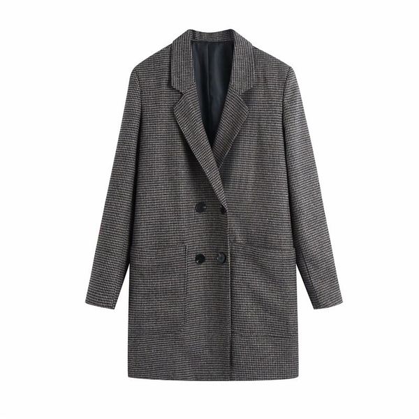 women's suits & blazers women autumn casual houndstooth long blazer outwear female fashion double breasted sleeve plaid jacket coats ch, White;black
women's suits & blazers women autumn casual houndstooth long blazer outwear female fashion double breasted sleeve plaid jacket coats ch, White;black