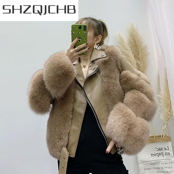 women's fur & faux jchb 2021 real coat female winter jacket genuine sheepskin leather splicing fashion fluffy warm women co, Black
women's fur & faux jchb 2021 real coat female winter jacket genuine sheepskin leather splicing fashion fluffy warm women co, Black