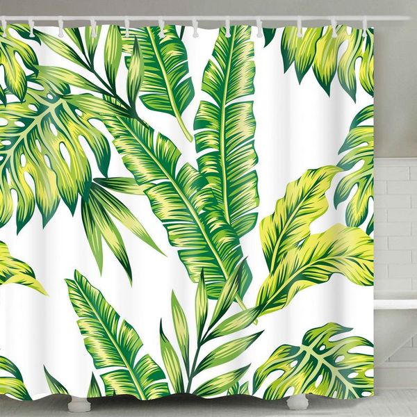 nordic green tropical plant shower curtains for bathroom waterproof polyester fabric bath curtain banana leaves printing screens
nordic green tropical plant shower curtains for bathroom waterproof polyester fabric bath curtain banana leaves printing screens