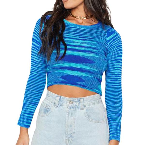 women's sweaters women knit crop , casual long sleeve crew neck striped tie dye print t-shirts, White;black
women's sweaters women knit crop , casual long sleeve crew neck striped tie dye print t-shirts, White;black