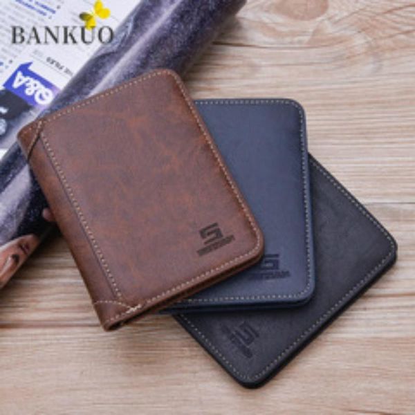 bankuo new men's short wallet pu leather youth trendy money clip classic card pack business temperament z57, Red;black
bankuo new men's short wallet pu leather youth trendy money clip classic card pack business temperament z57, Red;black