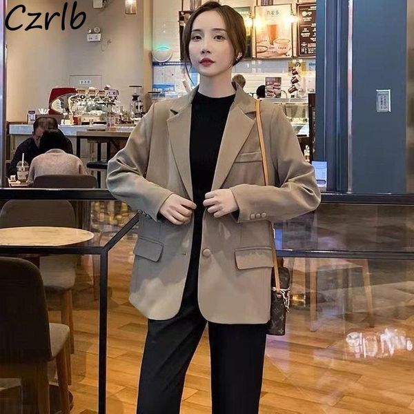 women's suits & blazers women trendy solid all-match single breasted slim daily korean version tender autumn est college streetwear, White;black
women's suits & blazers women trendy solid all-match single breasted slim daily korean version tender autumn est college streetwear, White;black