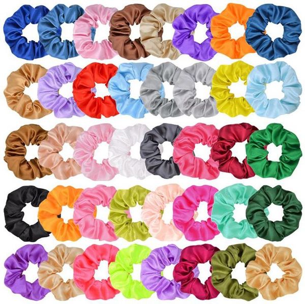 women scrunchies satin solid color large intestine hair tie bright surface hair band elastic hair accessories 40 colors, Slivery;white
women scrunchies satin solid color large intestine hair tie bright surface hair band elastic hair accessories 40 colors, Slivery;white