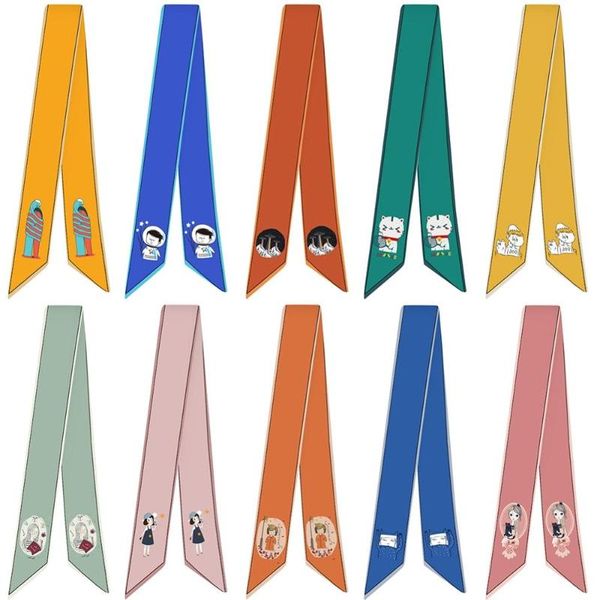 scarves women cute character print variety bag handle tied pack scarf small ribbon hair band, Blue;gray
scarves women cute character print variety bag handle tied pack scarf small ribbon hair band, Blue;gray