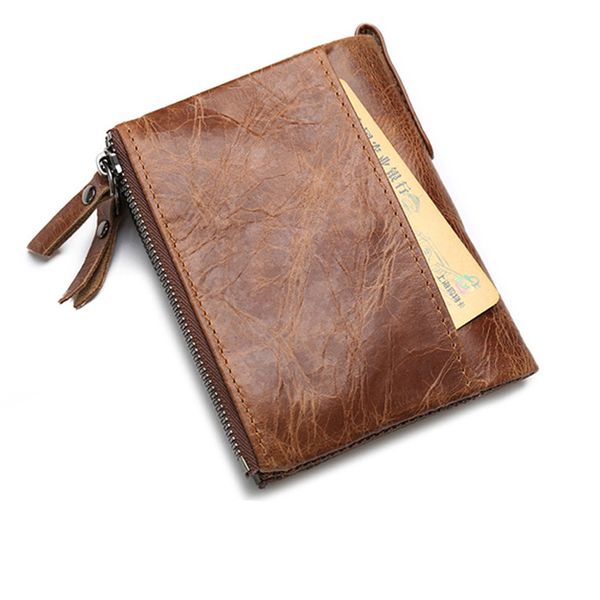 retro leather rfid men's coin purse crazy horse cowhide double zipper wallet, Red;black
retro leather rfid men's coin purse crazy horse cowhide double zipper wallet, Red;black