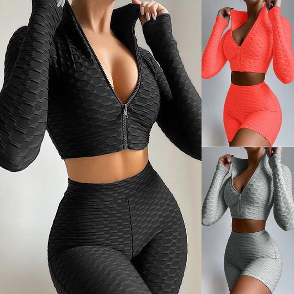 women's tracksuits female fashion sportswear women tight-fitting fitness solid color long-sleeved pants suit casual sports workout clot, Gray
women's tracksuits female fashion sportswear women tight-fitting fitness solid color long-sleeved pants suit casual sports workout clot, Gray