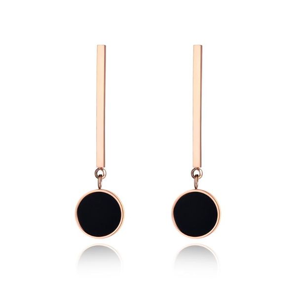 stud classic black round acrylic long earrings for women girl rose gold stainless steel jewelry christmas party gift je19007, Golden;silver
stud classic black round acrylic long earrings for women girl rose gold stainless steel jewelry christmas party gift je19007, Golden;silver