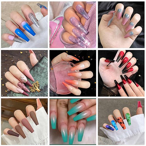 european and usa long false nails for girls 24 pcs tips colorful water drop women fake nail, Red;gold
european and usa long false nails for girls 24 pcs tips colorful water drop women fake nail, Red;gold