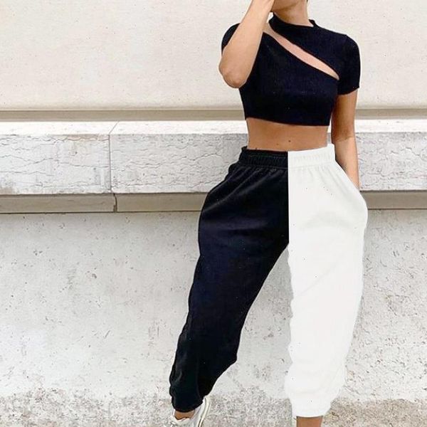 2020 women casual color block ankle tied high waist pockets harem pants long trousers daily wear soft breathable, Black;white
2020 women casual color block ankle tied high waist pockets harem pants long trousers daily wear soft breathable, Black;white