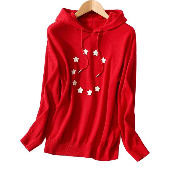 fashion fleece hoodies k10 autumn and winter five pointed star embroidered loose hooded tencel woolen sweater for women, Black
fashion fleece hoodies k10 autumn and winter five pointed star embroidered loose hooded tencel woolen sweater for women, Black
