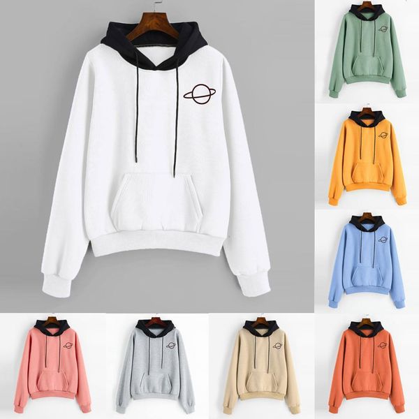 women hoodies planet print casual solid loose drawstring sweatshirt fashion long sleeve hooded 2021 autumn female pullover s-xxl, Black
women hoodies planet print casual solid loose drawstring sweatshirt fashion long sleeve hooded 2021 autumn female pullover s-xxl, Black