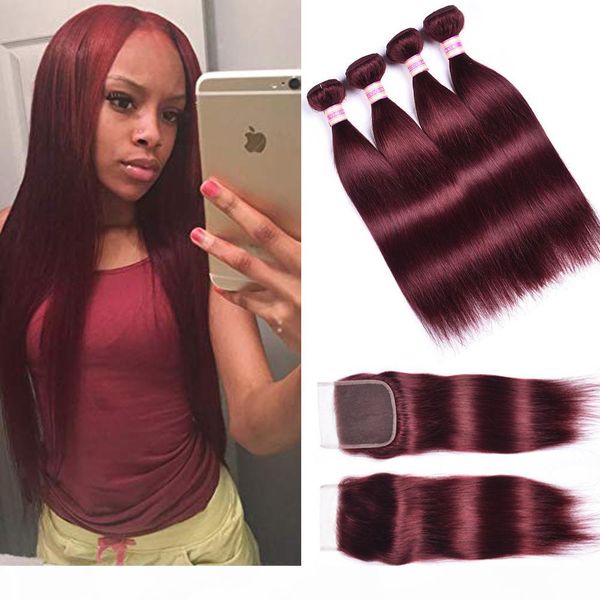 burgundy brazilian straight human hair bundles with closure 99j red brazilian virgin hair with closure 9a unprocessed virgin hair weaves, Black;brown
burgundy brazilian straight human hair bundles with closure 99j red brazilian virgin hair with closure 9a unprocessed virgin hair weaves, Black;brown