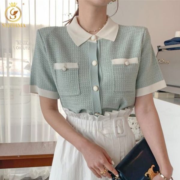 women's t-shirt summer elegant temperament double pockets knitting short sleeves single-breasted qcxy, White
women's t-shirt summer elegant temperament double pockets knitting short sleeves single-breasted qcxy, White