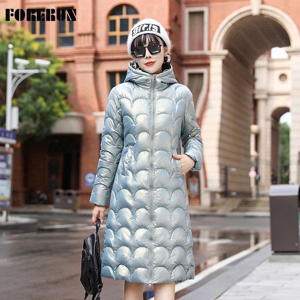 women's down & parkas forerun long jacket women winter solid glossy mid-length hooded slim elegant korean fashion cotton padded puffer, Black
women's down & parkas forerun long jacket women winter solid glossy mid-length hooded slim elegant korean fashion cotton padded puffer, Black